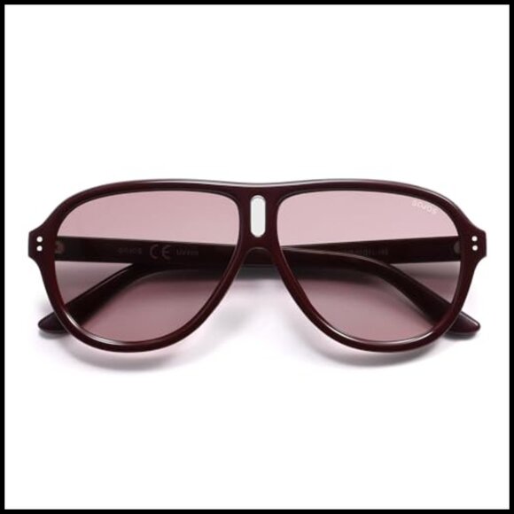 Retro Oversized Polarized Aviator Sunglasses with UV400 Protection main image 4